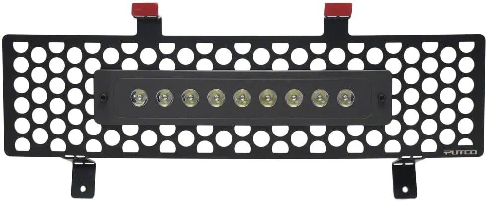 Putco Punch Design Lower Bumper Grille Insert with 10-Inch Luminix Light Bar; Black (11-16 F-350 Super Duty)