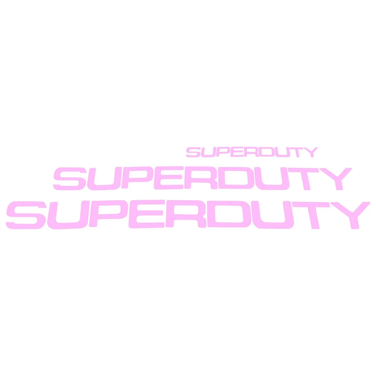 Raised Logo Acrylic Emblem Hood, Interior and Tailgate Inserts; Pink (11-16 F-350 Super Duty)