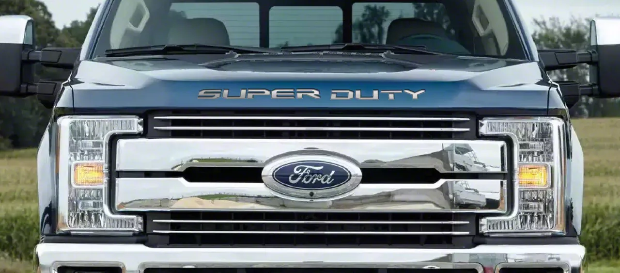 SUPER DUTY Grille Letters; Polished (17-22 F-350 Super Duty)