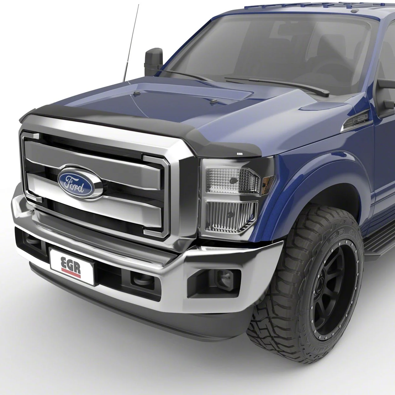 EGR Superguard Hood Guard; Dark Smoke (11-16 F-350 Super Duty)
