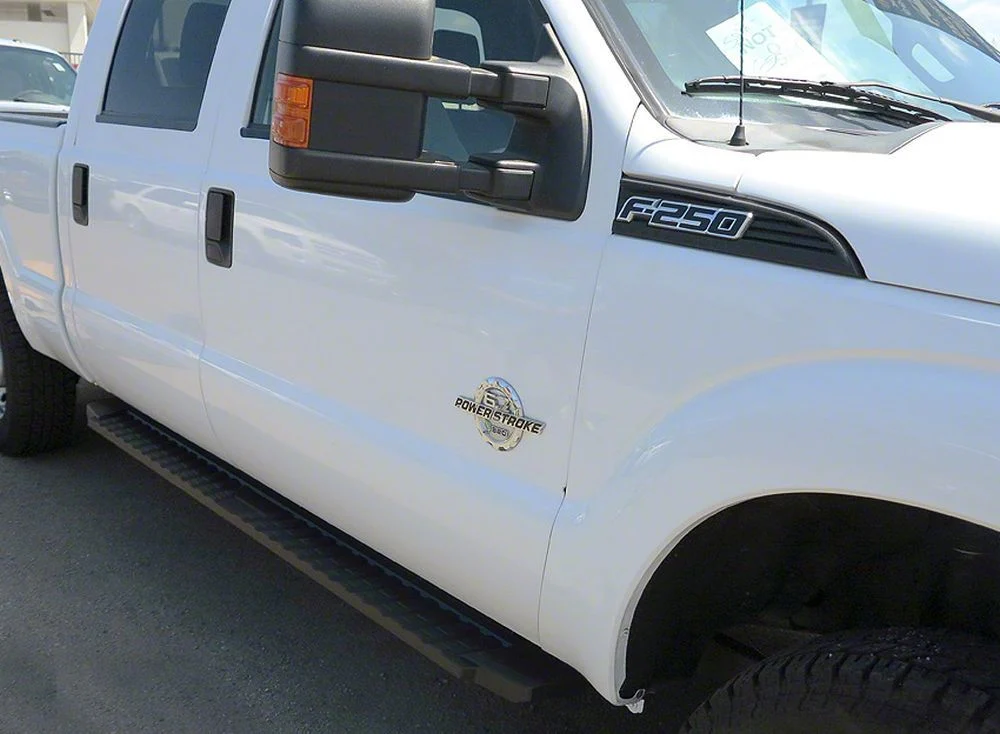 T-Style Running Boards; Black (11-16 F-350 Super Duty SuperCrew)