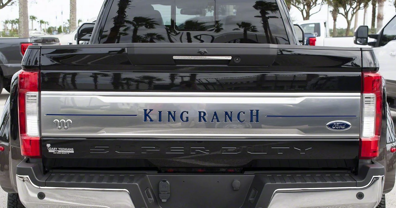 Tailgate Insert Letters; Blue Jeans Metallic (17-19 F-350 Super Duty King Ranch)