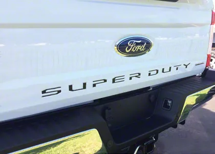 Tailgate Insert Letters; Gloss Black (17-19 F-350 Super Duty)