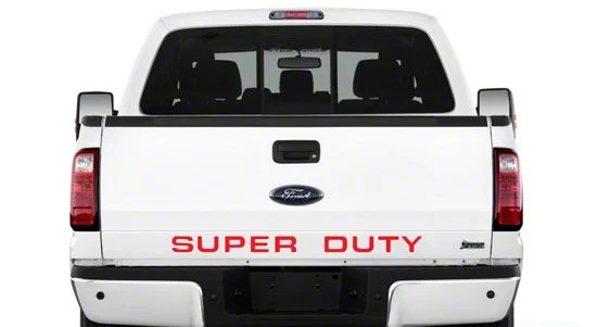 Tailgate Insert Letters; Red (11-16 F-350 Super Duty)