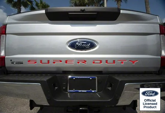 Tailgate Insert Letters; Red (17-19 F-350 Super Duty)