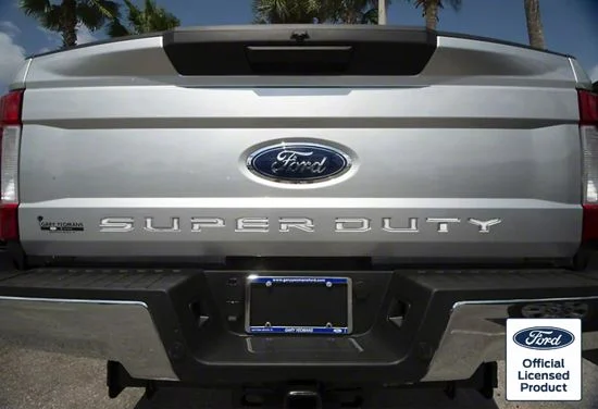 Tailgate Insert Letters; Silver Metallic (17-19 F-350 Super Duty)