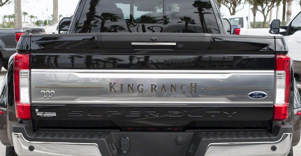 Tailgate Insert Letters; Stone Gray (17-19 F-350 Super Duty King Ranch)
