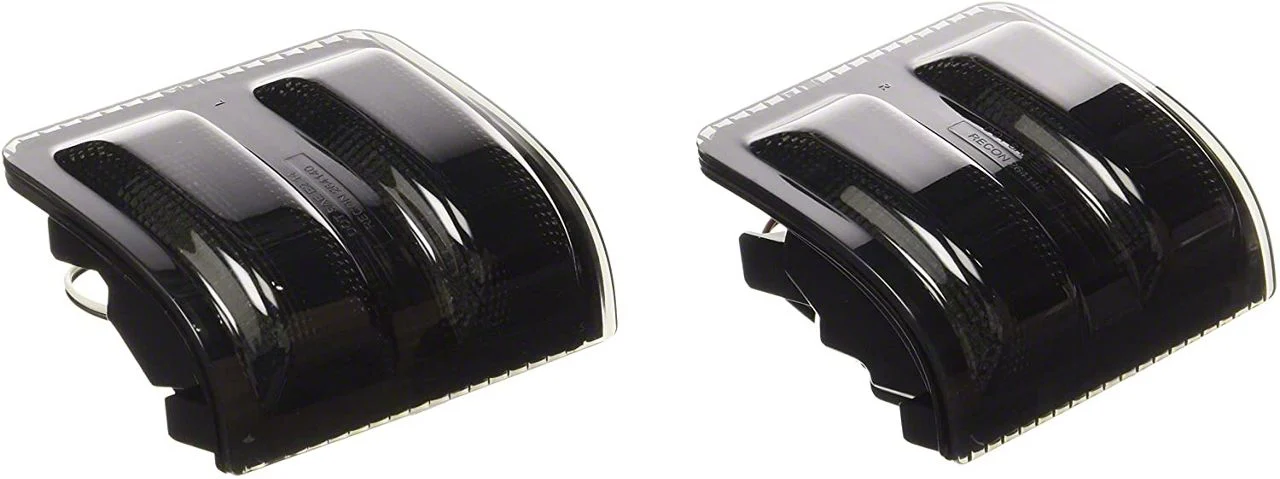 White LED Side Mirror Lens; Smoked (11-16 F-350 Super Duty)