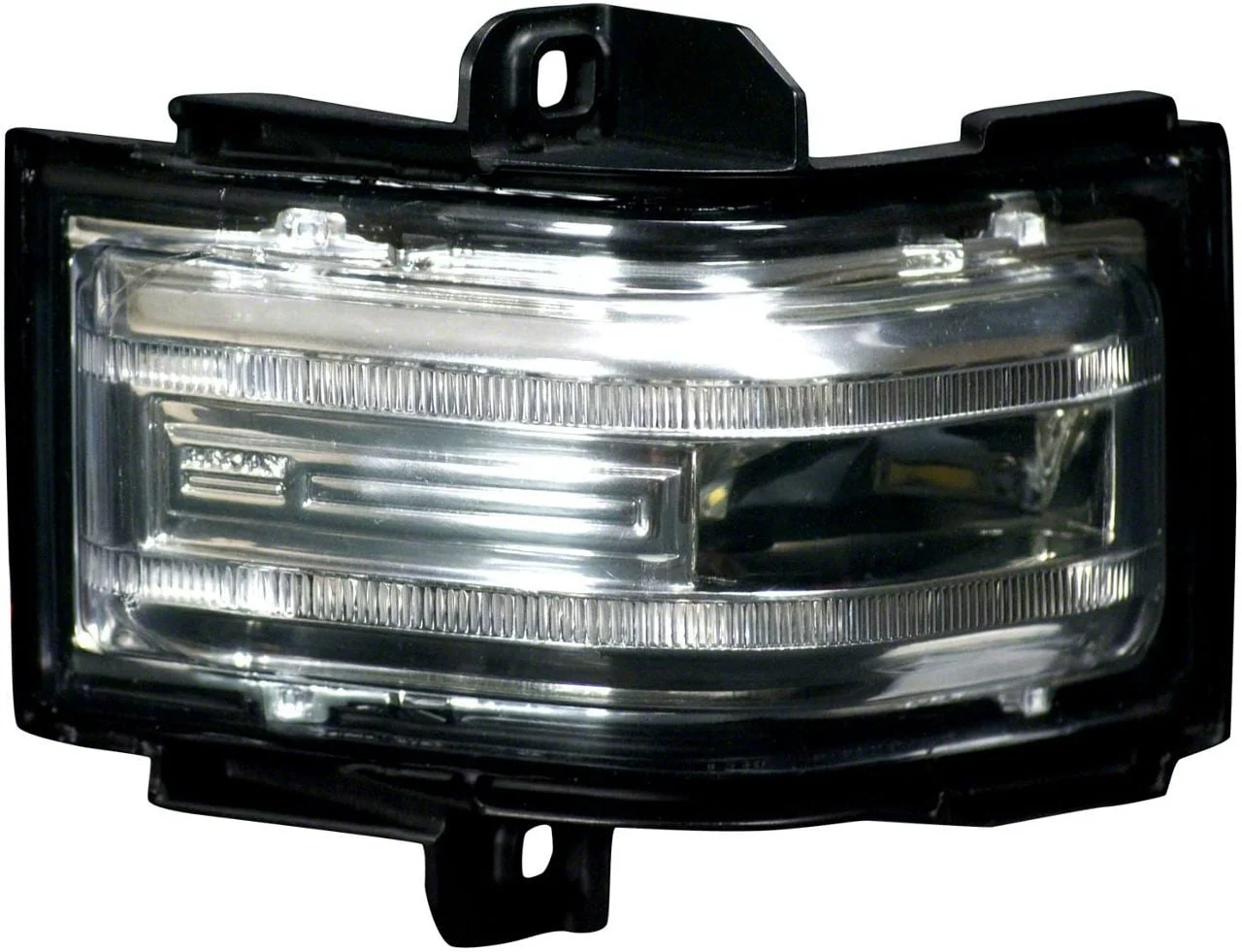 White LED Scanning Side Mirror Lenses; Clear (17-26 F-350 Super Duty w/ Factory LED Headlights & Tail Lights)