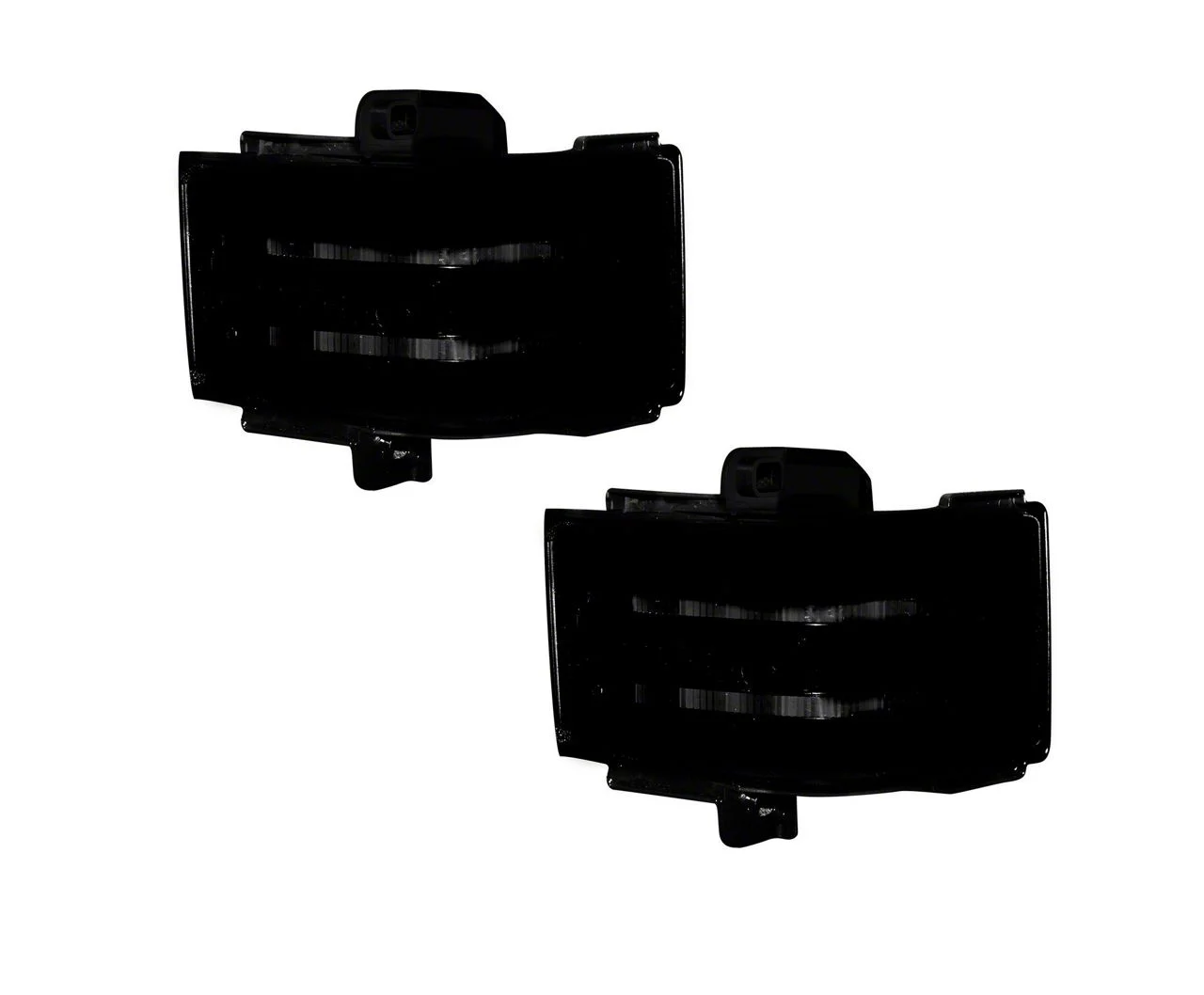 White LED Scanning Side Mirror Lenses; Smoked (17-22 F-350 Super Duty w/ Factory LED Headlights & Tail Lights)