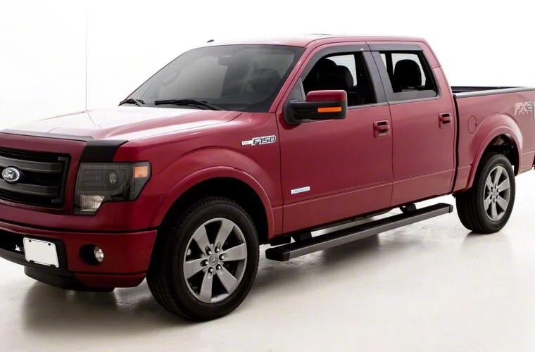 Aeroskin Hood Protector and Low Profile Ventvisor Window Deflectors Combo Kit; Matte Black (11-16 F-350 Super Duty SuperCrew)