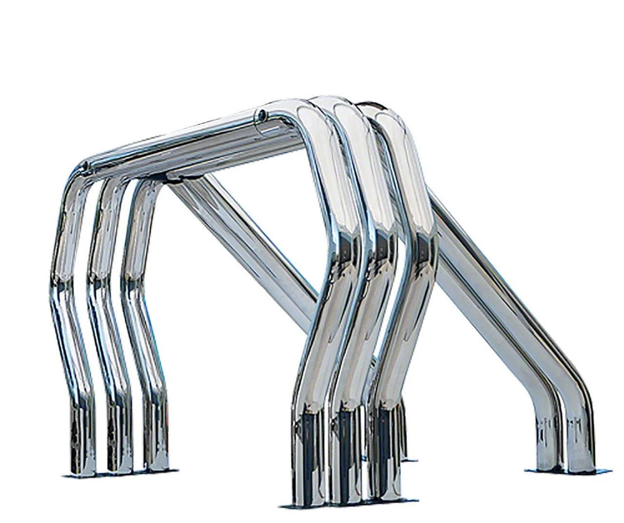 Go Rhino Triple Bar/Double Kicker Bed Bar; Chrome (11-16 F-350 Super Duty)