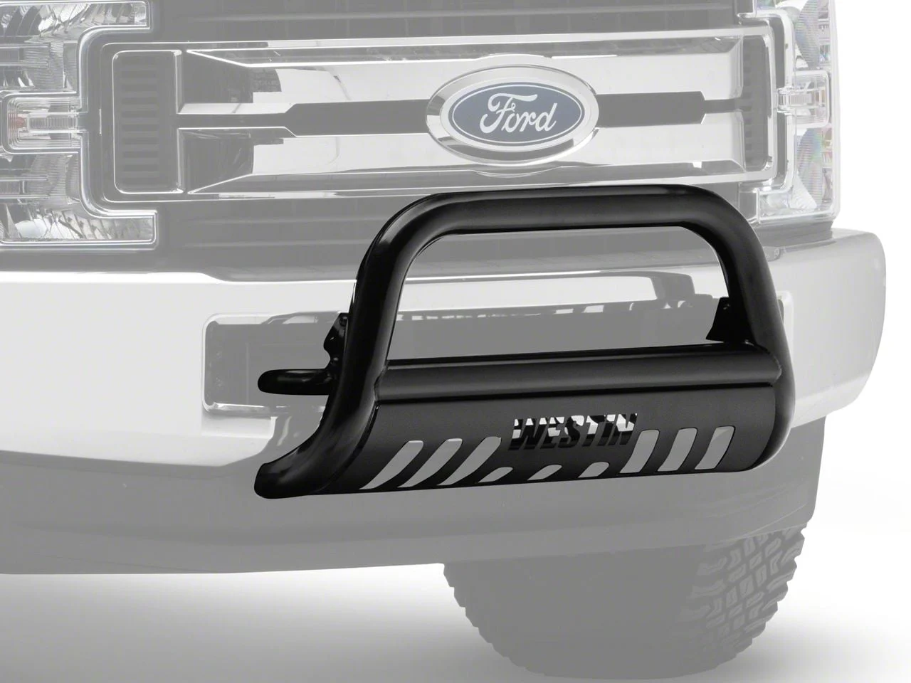 Westin E-Series Bull Bar; Black (17-26 F-350 Super Duty)