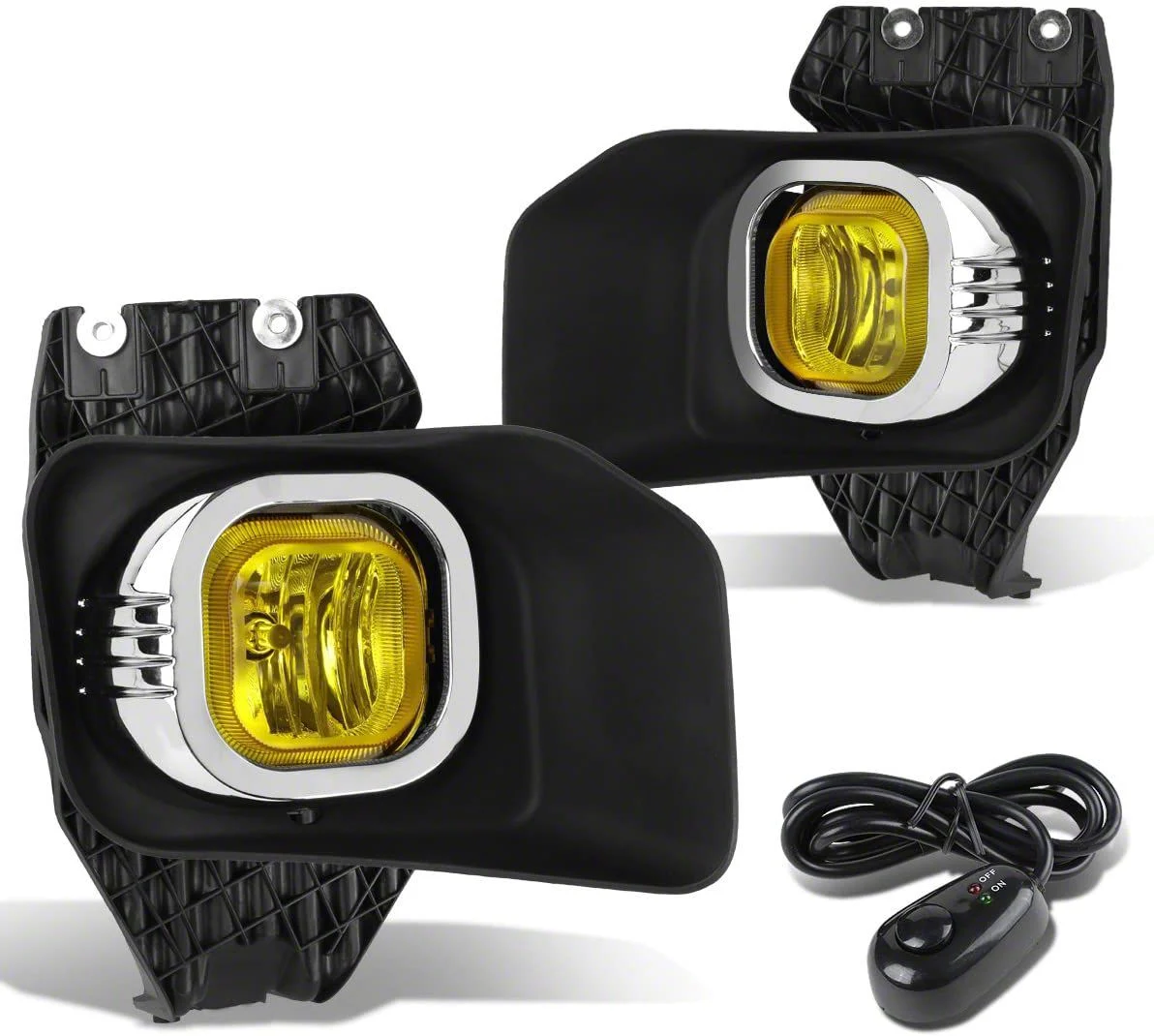 Fog Light; With Switch; H10 Bulb; Amber (11-16 F-350 Super Duty)