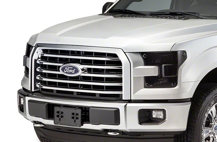 Headlight Covers; Dark Smoke (17-19 F-350 Super Duty)