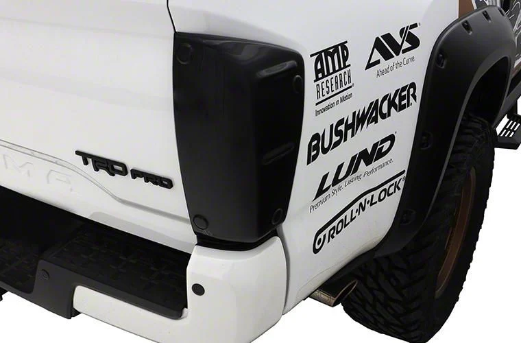 Tail Shades Tail Light Covers; Smoked (17-22 F-350 Super Duty w/ Factory Halogen Non-BLIS Tail Lights)