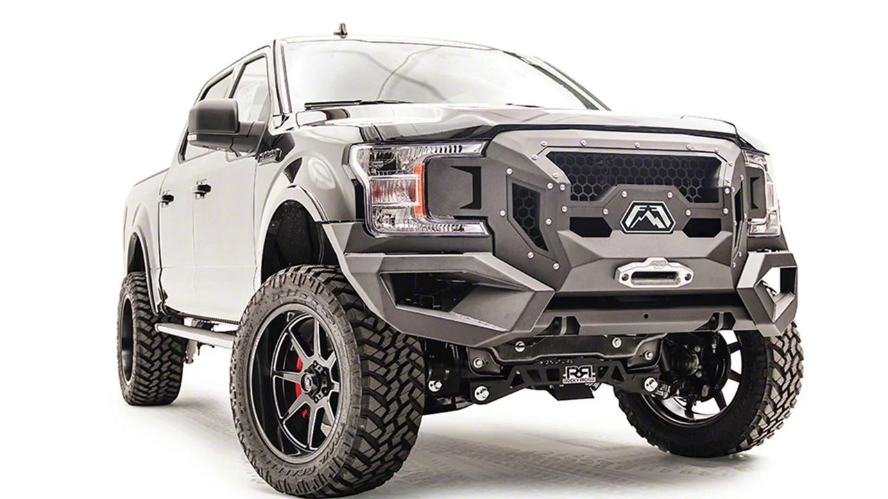 Fab Fours Front Full Width Grumper; Matte Black (18-20 F-150, Excluding Raptor)