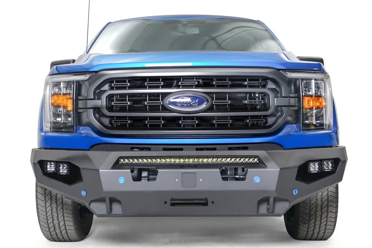 Fab Fours Matrix Winch Front Bumper with No Guard; Bare Steel (21-23 F-150, Excluding Raptor)