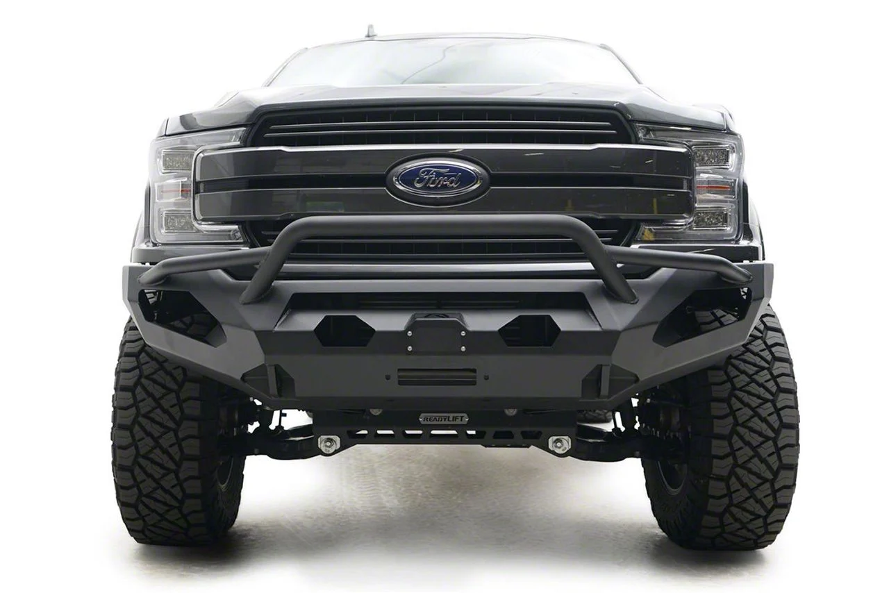 Fab Fours Matrix Winch Front Bumper with Pre-Runner Guard; Bare Steel (18-20 F-150, Excluding Raptor)