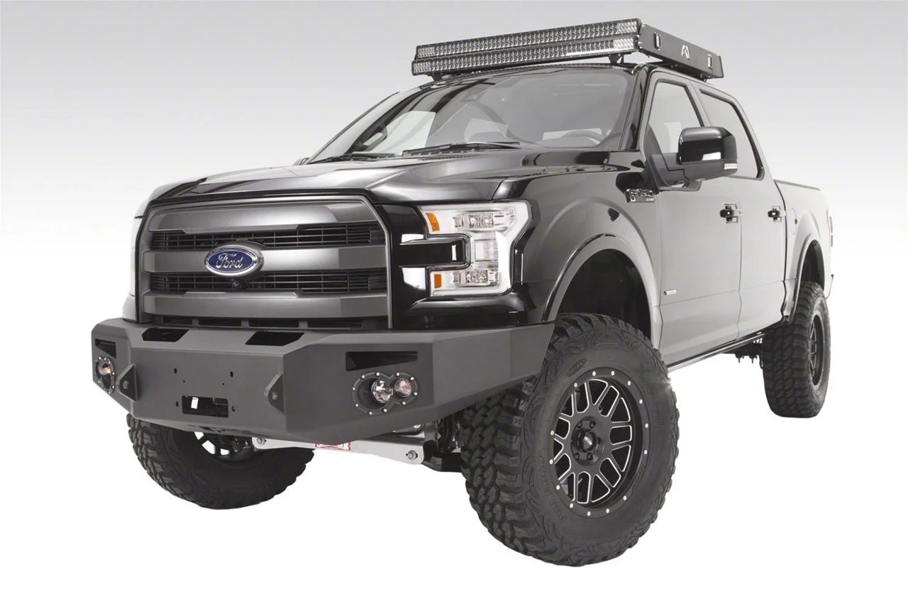 Fab Fours Premium Winch Front Bumper with No Guard; Bare Steel (15-20 F-150, Excluding Raptor)