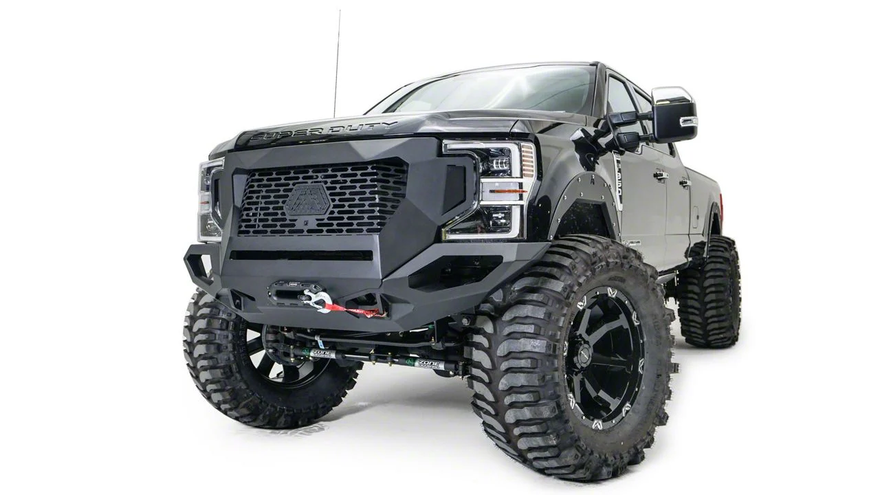 Fab Fours Front Full Width Grumper; Matte Black (20-22 F-350 Super Duty)