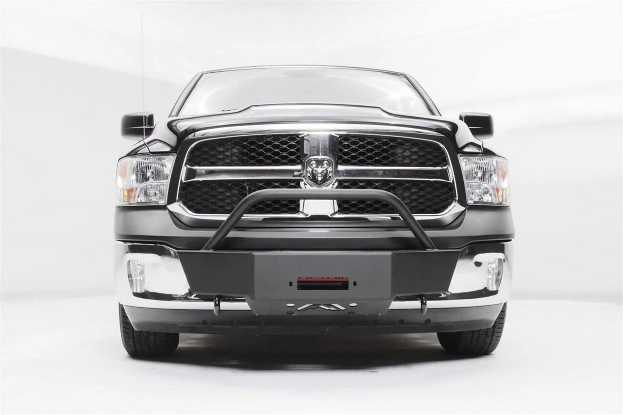 Fab Fours Winch Mount; Matte Black (13-18 RAM 1500, Excluding Express, Rebel & Sport)