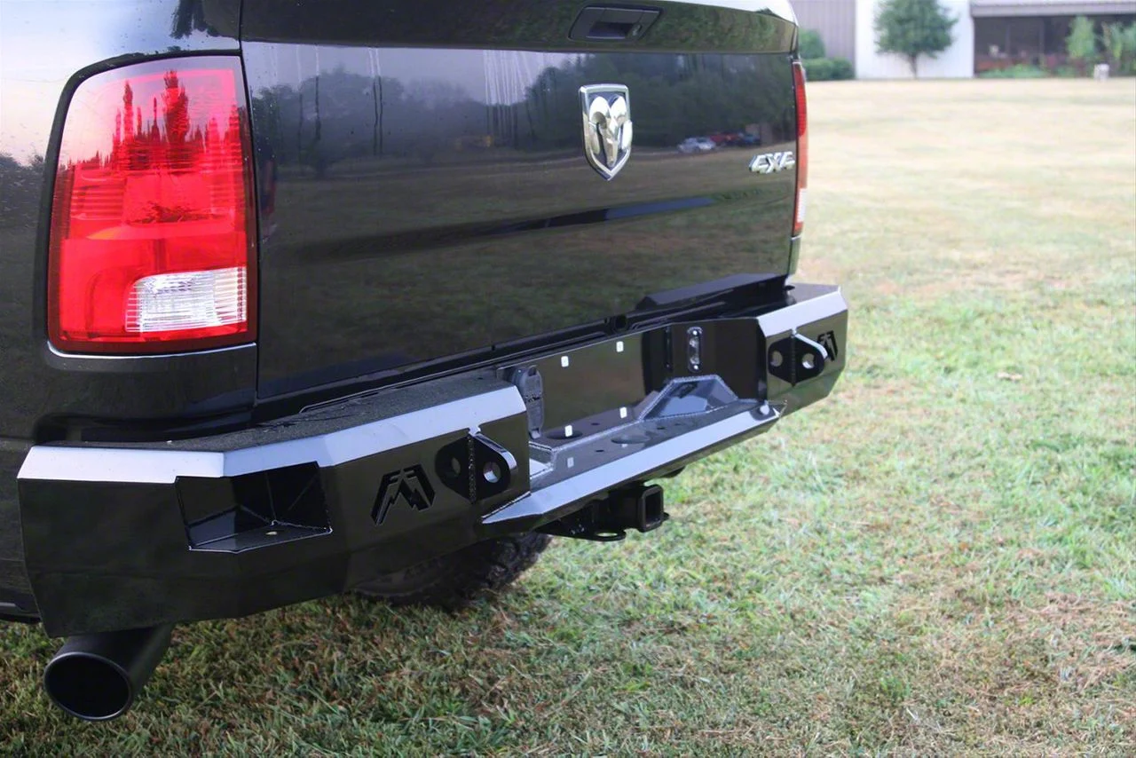 Fab Fours Premium Rear Bumper; Not Pre-Drilled for Backup Sensors; Bare Steel (10-18 RAM 2500)