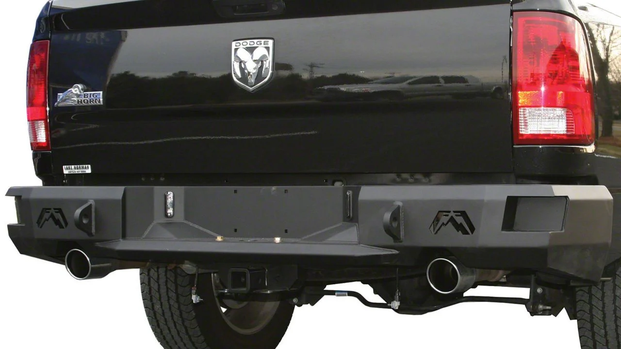 Fab Fours Premium Rear Bumper; Not Pre-Drilled for Backup Sensors; Matte Black (10-18 RAM 2500)