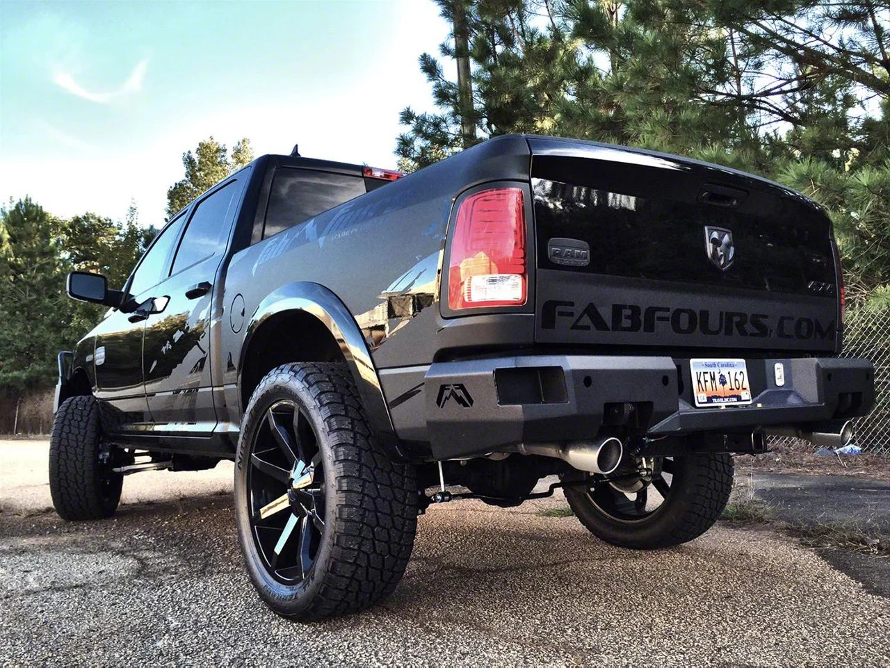 Fab Fours Premium Rear Bumper; Pre-Drilled for Backup Sensors; Bare Steel (10-18 RAM 3500)