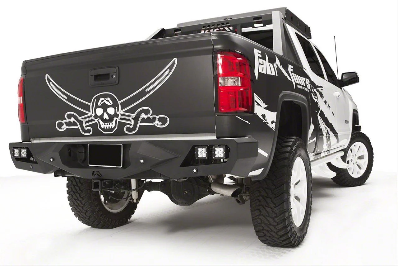 Fab Fours Vengeance Rear Bumper; Bare Steel (14-18 Sierra 1500)