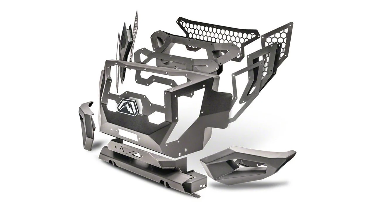 Fab Fours Front Full Width Grumper; Bare Steel (16-18 Silverado 1500)