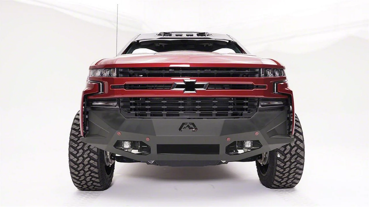 Fab Fours Vengeance Front Bumper with No Guard; Bare Steel (19-21 Silverado 1500, Excluding Diesel)