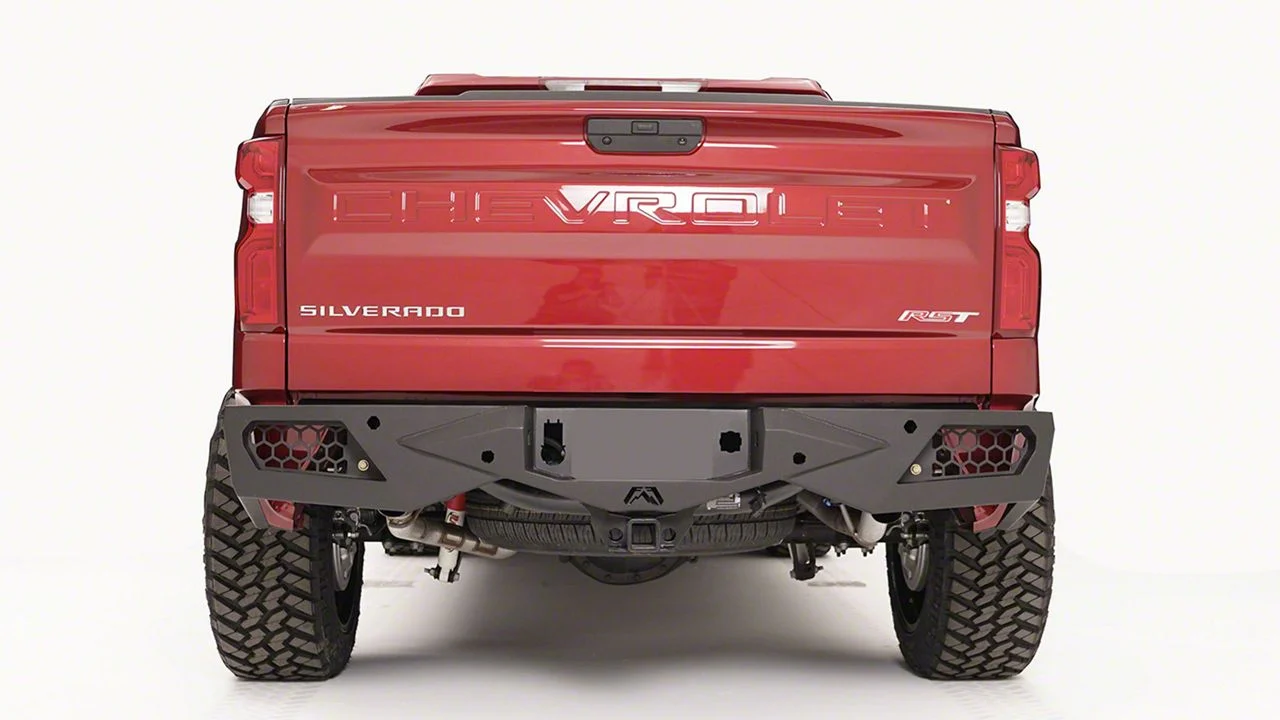 Fab Fours Vengeance Rear Bumper; Matte Black (14-18 Silverado 1500)
