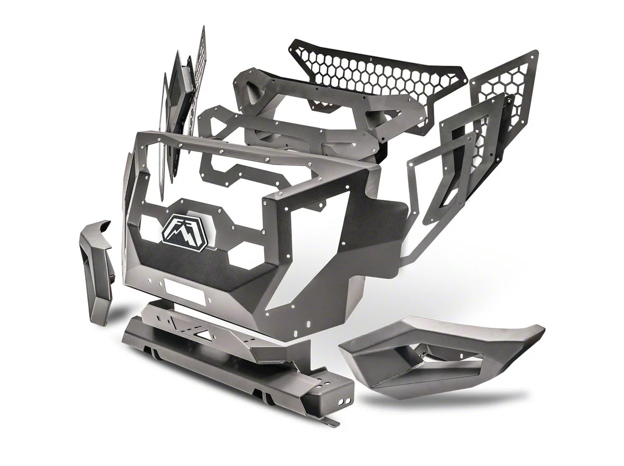 Fab Fours Front Full Width Grumper; Bare Steel (17-19 F-250 Super Duty)