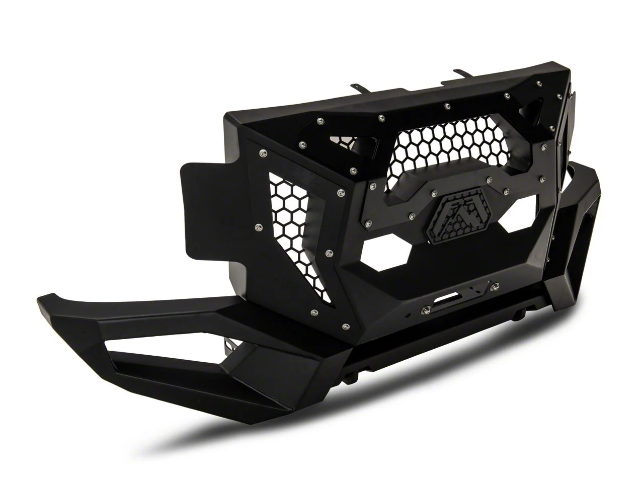 Fab Fours Front Full Width Grumper; Matte Black (17-19 F-250 Super Duty)