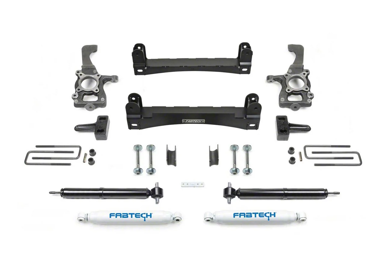 Fabtech 4-Inch Basic Lift Kit with Shocks (15-20 2WD F-150 SuperCab, SuperCrew)