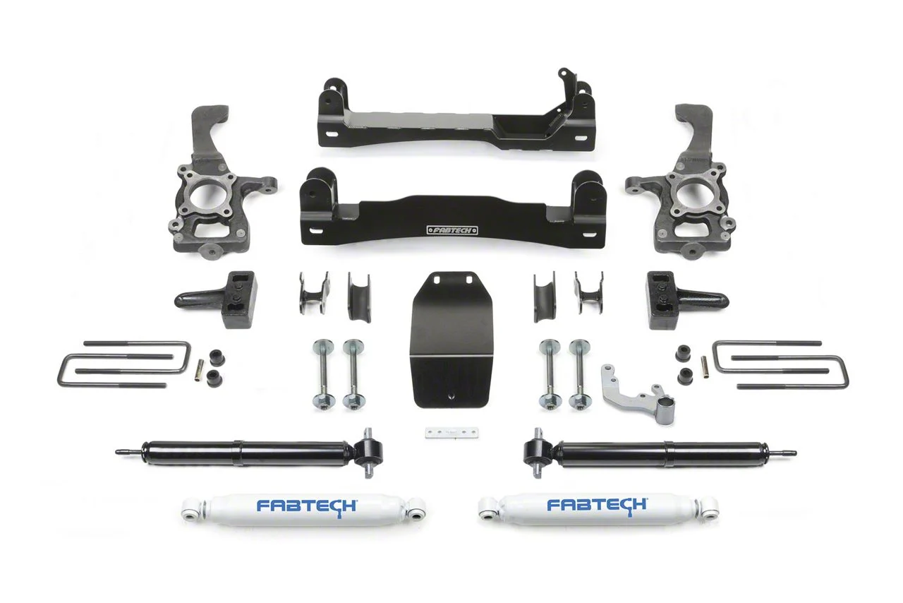 Fabtech 4-Inch Basic Lift Kit with Shocks (15-20 4WD F-150 SuperCab, SuperCrew, Excluding Raptor)