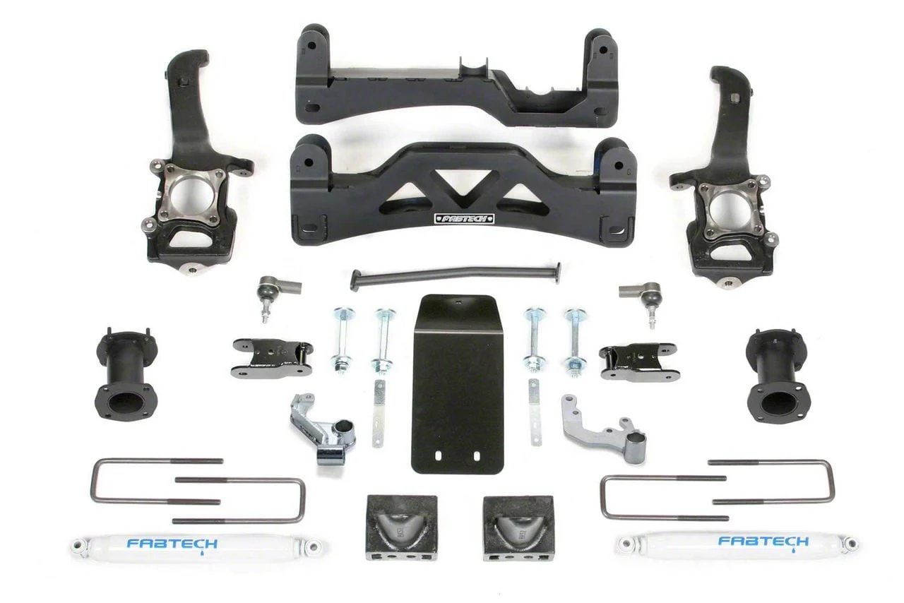 Fabtech 6-Inch Basic GEN II Suspension Lift Kit with Stock Coil-Over Spacers and Performance Shocks (09-13 4WD F-150 SuperCrew, Excluding Raptor)