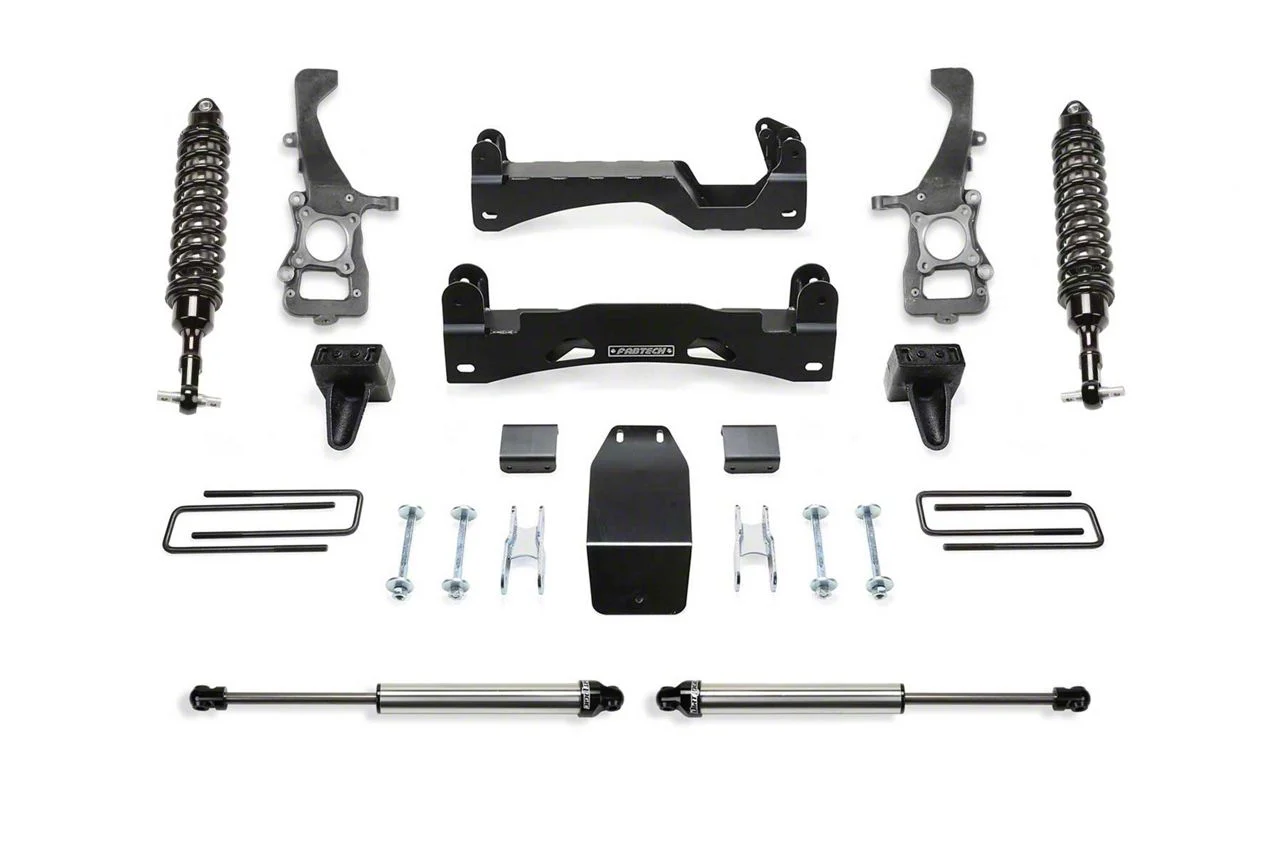 Fabtech 6-Inch Performance Suspension Lift Kit with Dirt Logic 2.5 Coil-Overs and Dirt Logic Shocks (21-26 4WD F-150 SuperCrew, Excluding PowerBoost, Powerstroke & Raptor)