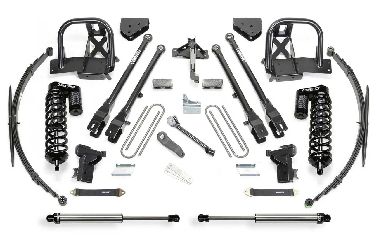 Fabtech 10-Inch 4-Link Lift System with Dirt Logic 4.0 Coil-Overs and Dirt Logic Shocks (11-16 4WD F-350 Super Duty)