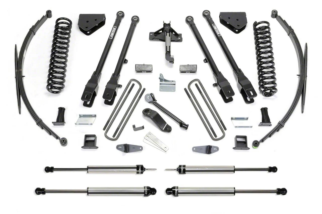 Fabtech 10-Inch 4-Link Lift System with Dirt Logic Shocks (11-16 4WD F-350 Super Duty)