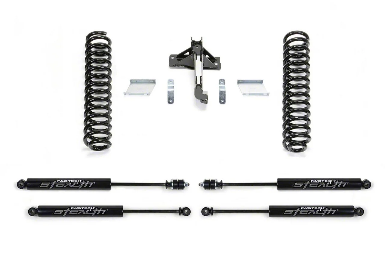 Fabtech 2.50-Inch Budget Suspension Lift Kit with Stealth Shocks (17-22 4WD 6.7L Powerstroke F-350 Super Duty)