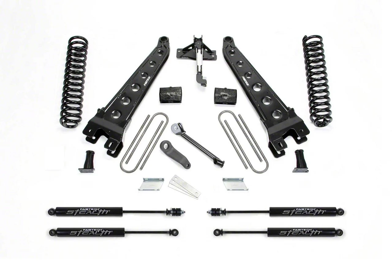 Fabtech 4-Inch Radius Arm Lift Kit with Stealth Shocks (17-22 4WD 6.2L F-350 Super Duty)