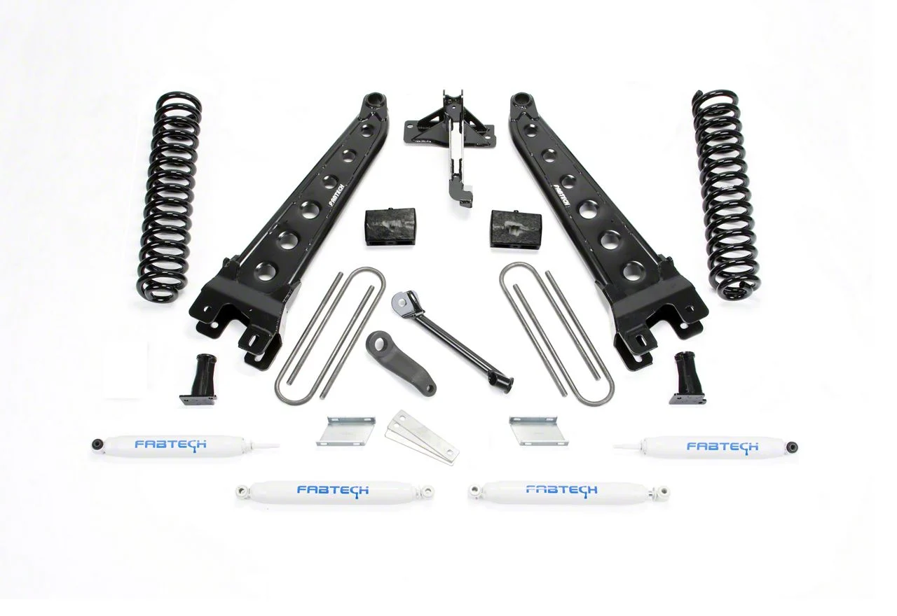 Fabtech 6-Inch Radius Arm Suspension Lift Kit with Performance Shocks (17-22 4WD 6.7L Powerstroke F-350 Super Duty)