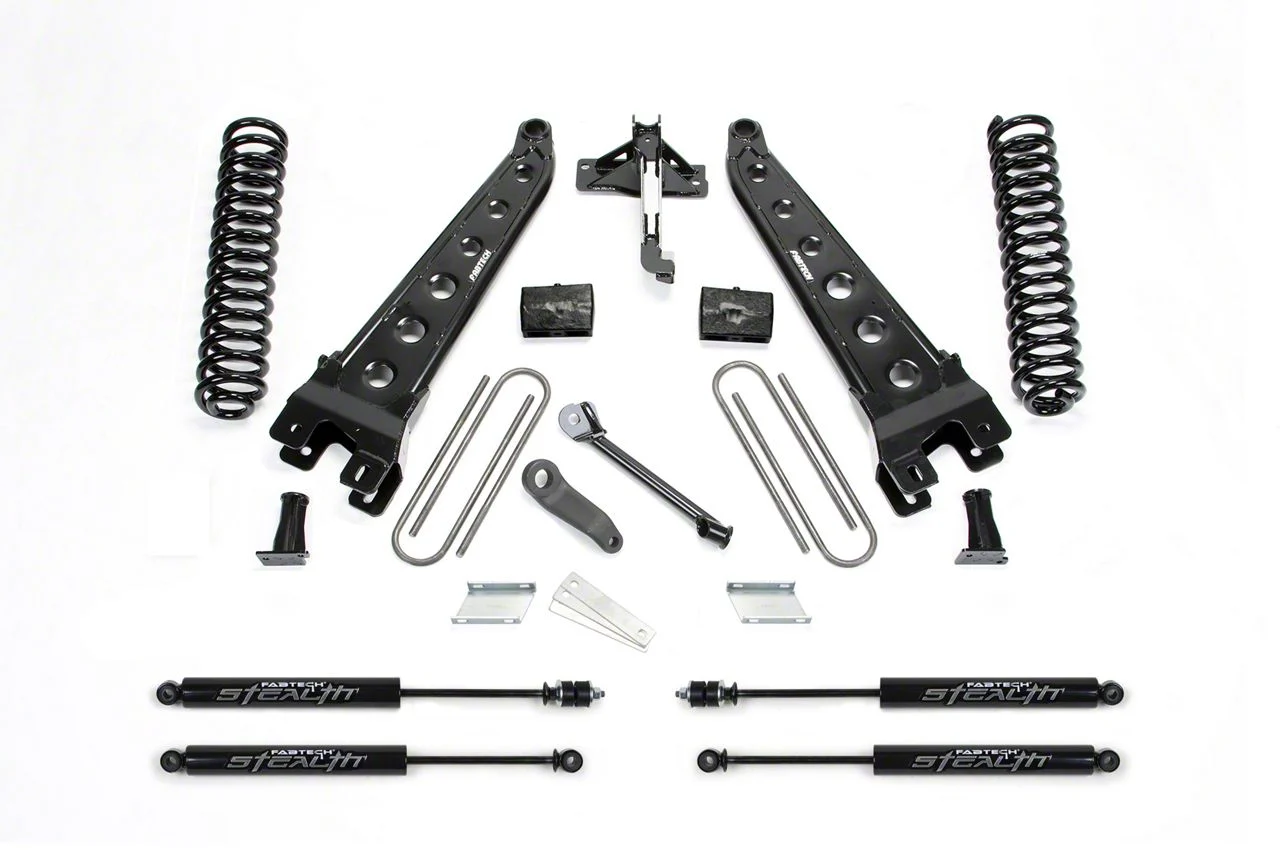 Fabtech 6-Inch Radius Arm Suspension Lift Kit with Stealth Shocks (17-22 4WD 6.7L Powerstroke F-350 Super Duty)
