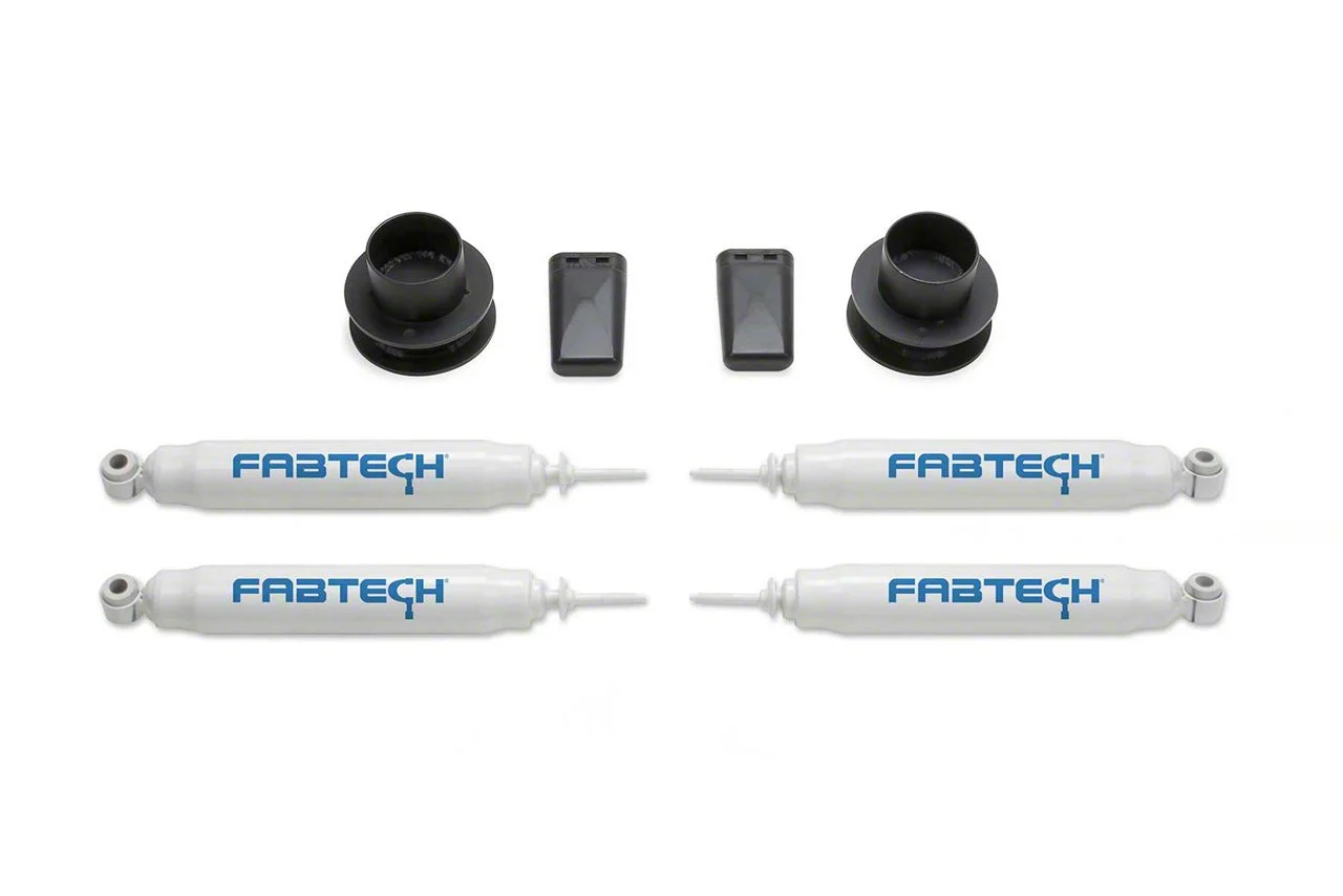 Fabtech 2.50-Inch Coil Spacer Lift Kit with Performance Shocks (14-18 4WD RAM 2500, Excluding Power Wagon)