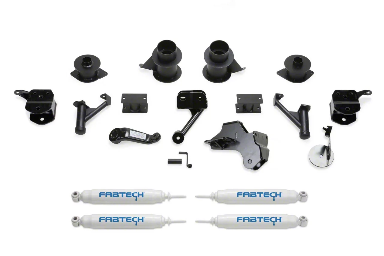 Fabtech 5-Inch Basic Suspension Lift Kit with Coil Spacers and Performance Shocks (19-26 4WD 6.7L RAM 2500 Crew Cab, Mega Cab, Excluding Power Wagon)