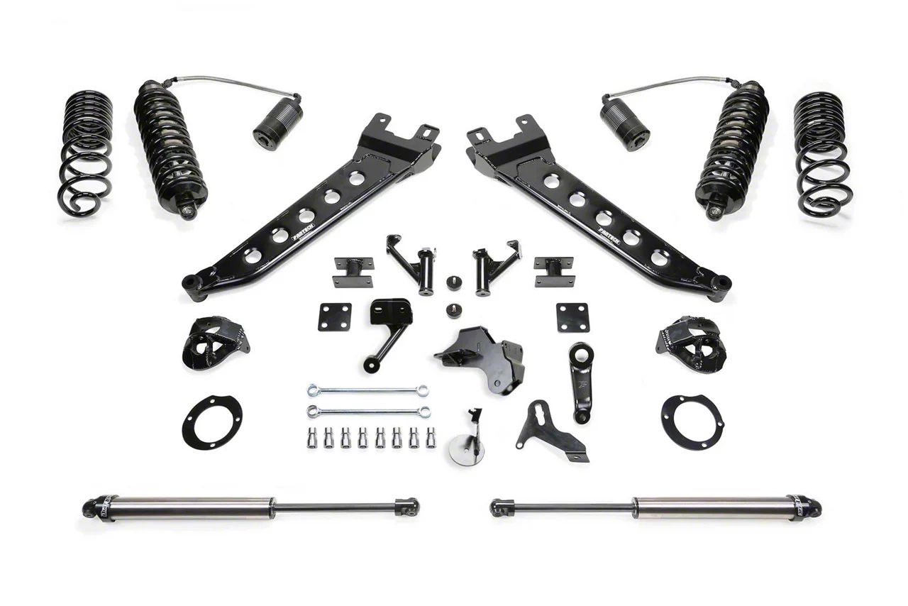 Fabtech 5-Inch Radius Arm Suspension Lift Kit with Front Dirt Logic 4.0 Reservoir Coil-Overs and Rear Dirt Logic 2.25 Shocks (19-26 4WD 6.7L RAM 2500 Crew Cab, Mega Cab w/o Air Ride, Excluding Power Wagon)