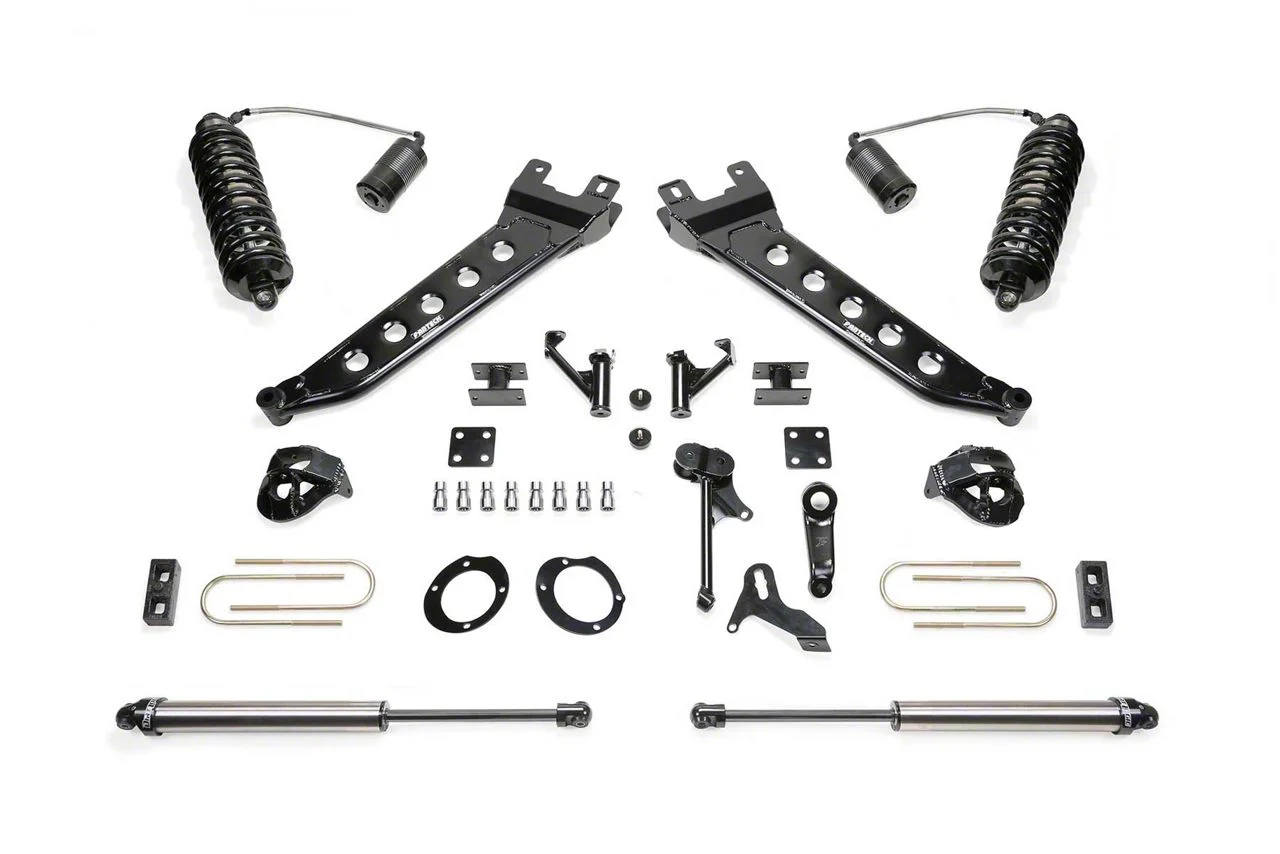 Fabtech 7-Inch Radius Arm Suspension Lift Kit with Dirt Logic 4.0 Reservoir Coil-Overs and Dirt-Logic Shocks (13-18 4WD 6.7L RAM 3500 SRW w/o Air Ride)