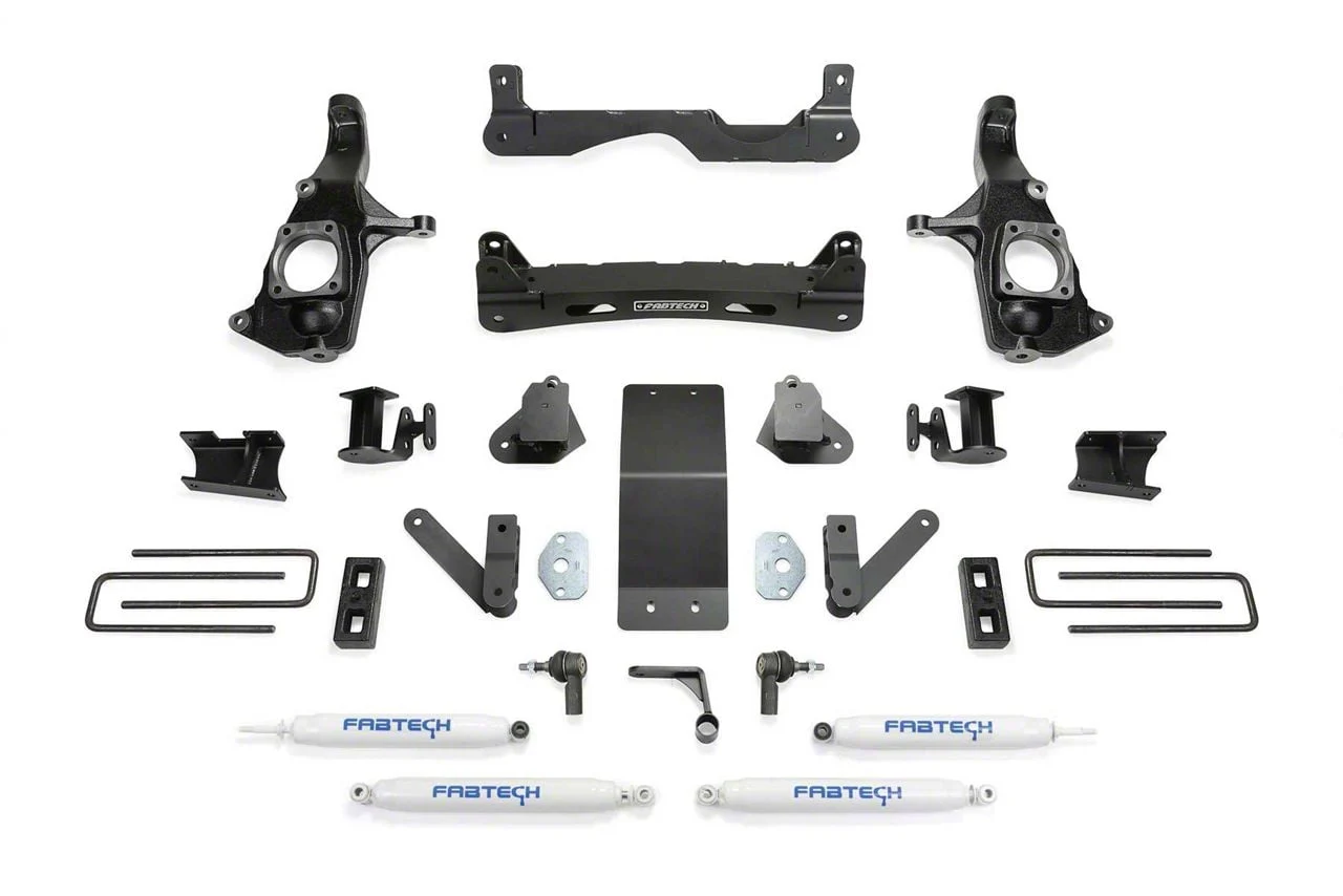 Fabtech 4-Inch Performance Suspension Lift Kit with Performance Shocks (11-19 Silverado 2500 HD Extended/Double Cab, Crew Cab)